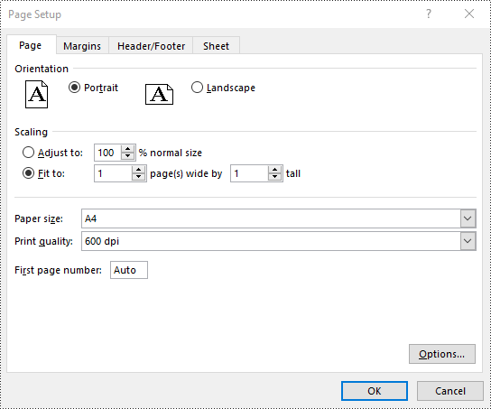 java 将 excel 表格调整为1页