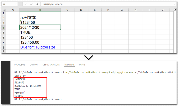 python 读取 excel 文件中单元格的值